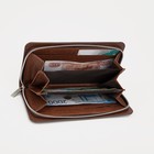 Портмоне мужское на молнии, отдел для купюр, для карт, для монет, цвет коричневый 9447803