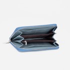 Кошелёк женский на молнии с ремешком, цвет голубой - фото 38949130