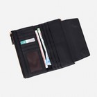 Кошелёк женский на магнитах, цвет чёрный - фото 40545268