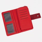 Кошелёк женский на кнопке, цвет красный - фото 43010588