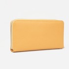 Кошелёк женский на молнии с ремешком, цвет жёлтый - фото 43010592