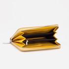 Кошелёк женский на молнии с ремешком, цвет жёлтый - фото 43010593