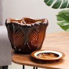 Горшок цветочный "Дубок №2" 1 сорт, 3,5 л, коричневый - фото 24533808