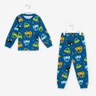 Пижама для мальчика НАЧЁС, цвет джинсовый/машинки, рост 92 см - фото 10195055