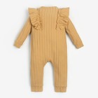 Комбинезон для девочки, цвет тёмно-бежевый, рост 68 см - фото 50067282