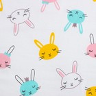 Пеленка Белый зайчик 102х120см, кулирка 130гр/м, 100% хлопок - фото 25273431