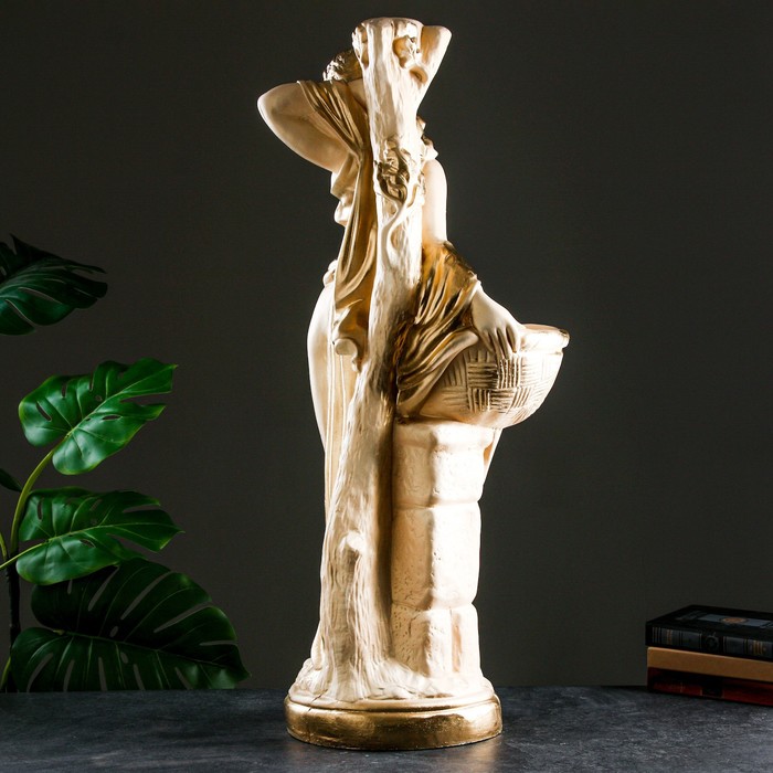 Фигура с кашпо "Афродита" слоновая кость, 85х40х30см - фото 1909071337