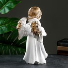 Фигура "Ангел в молитве", белое золото, 21х19х41см - Фото 3
