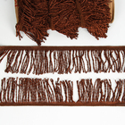 Бахрома коричневая 8 см шириной намотка по 20м - Фото 3