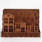 Органайзер для канцтоваров "Домики" дерево, 235 х 142 х 30 мм - фото 21974197