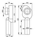 Сифон для писсуара Santek «Гала», вертикальный - Фото 2