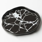 Тарелка керамическая «Черный мрамор», 17 см, цвет чёрный - Фото 4