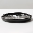 Тарелка керамическая «Черный мрамор», 17 см, цвет чёрный - Фото 5