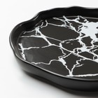 Тарелка керамическая «Черный мрамор», 17 см, цвет чёрный - Фото 6