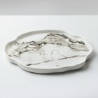 Тарелка керамическая «Белый мрамор», 27 см, цвет белый - Фото 2
