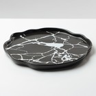 Тарелка керамическая «Черный мрамор», 27 см, цвет чёрный - Фото 2