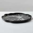 Тарелка керамическая «Черный мрамор», 27 см, цвет чёрный - Фото 5