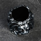 Кашпо - органайзер "Лев" черный с серебром, 7см - Фото 5