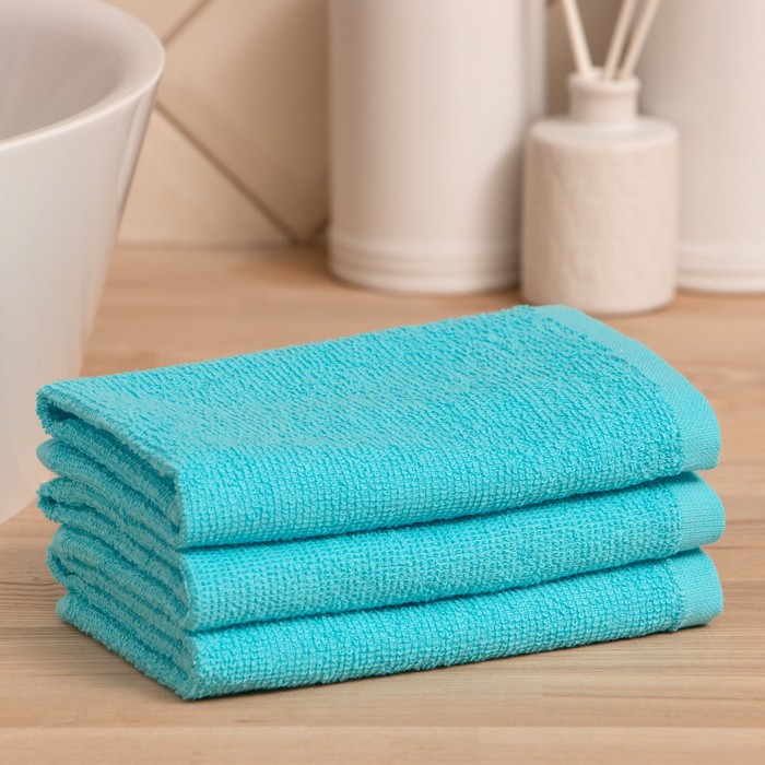 Салфетка махровая универсальная для уборки «Экономь и Я», хлопок 100%, голубая - Фото 1