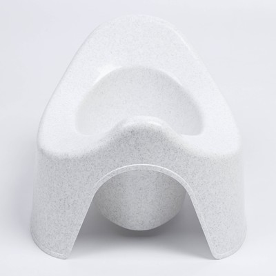 Горшок детский, белый мрамор