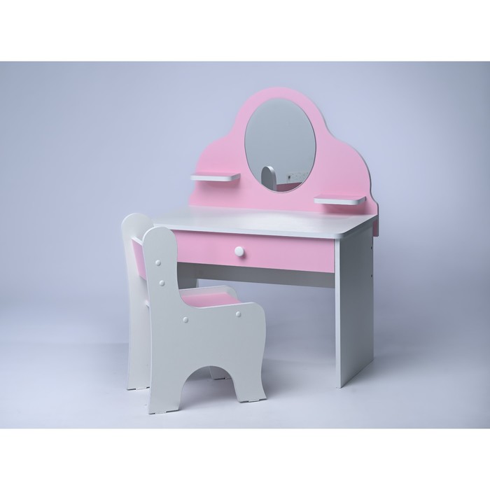 Набор детской мебели «Туалетный столик и стул Sitstep», цвет розовый - Фото 1