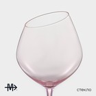 Бокалы для вина Magistro «Иллюзия», 550 мл, 10×24 см, стекло, набор 2 шт., розовые 7520397 - фото 319792973