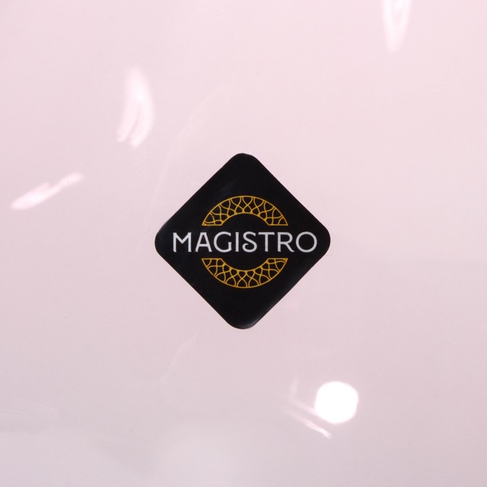 Набор бокалов из стекла для вина Magistro «Иллюзия», 550 мл, 10×24 см, 6 шт, цвет розовый - фото 1928067199