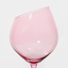 Бокал из стекла для вина Magistro «Иллюзия», 550 мл, 10×24 см, цвет розовый - Фото 4
