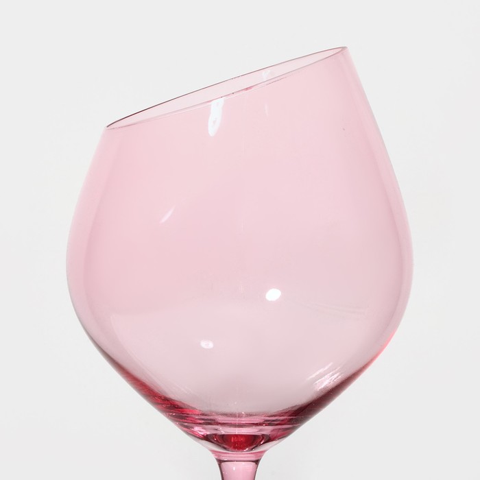 Бокал из стекла для вина Magistro «Иллюзия», 550 мл, 10×24 см, цвет розовый - фото 1909071665