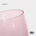 Бокал из стекла для вина Magistro «Иллюзия», 550 мл, 10×24 см, цвет розовый - фото 4602366