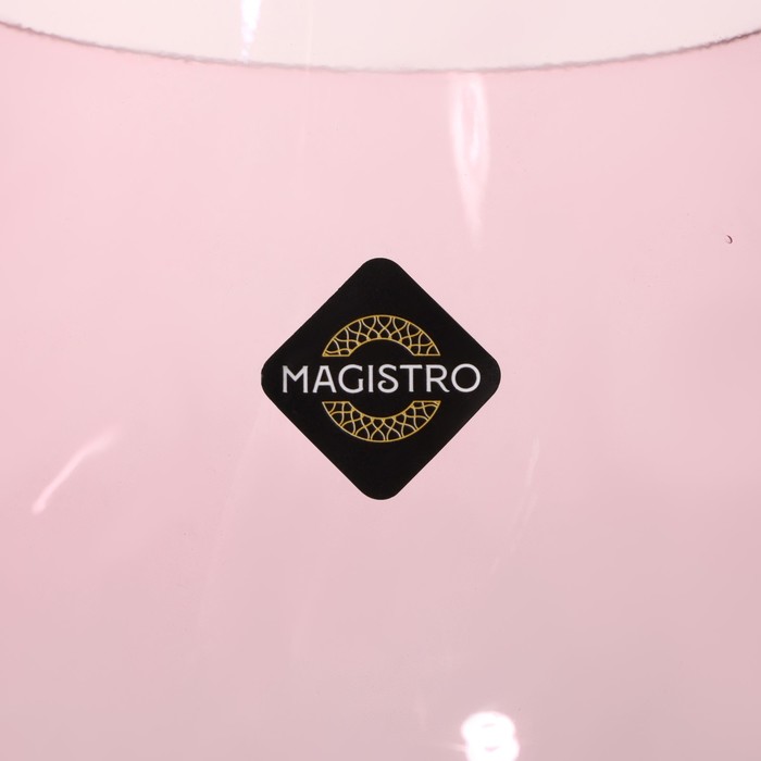 Бокал из стекла для вина Magistro «Иллюзия», 550 мл, 10×24 см, цвет розовый - фото 1909071667