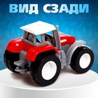 Трактор металлический «Фермер», цвет красный - фото 6786703