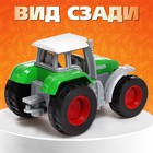 Трактор металлический «Фермер», цвет зелёный - фото 8692654