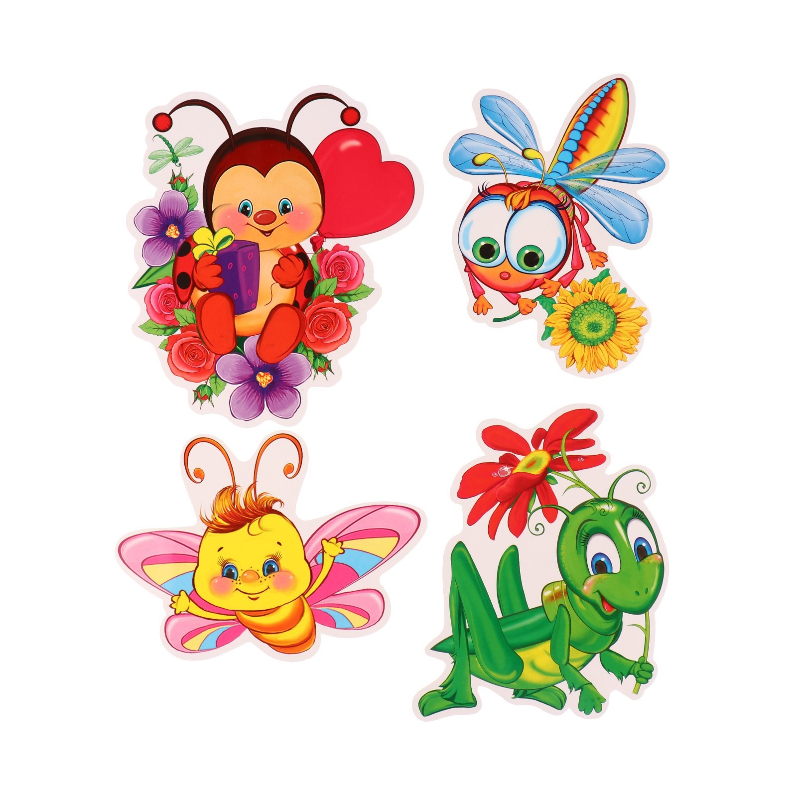 Набор украшений на скотче \"Насекомые\" 10 шт, 14 х 16 см (9452108 ...