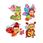 Набор украшений на скотче "Насекомые" 10 шт, 14 х 16 см - фото 21974790