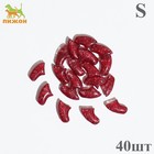 Когти накладные "Антицарапки" (40 шт),  размер S,   красные с блестками - фото 10196920