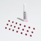 Когти накладные «Антицарапки» (40 шт.), размер S, красные с блестками - Фото 5