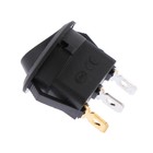 Переключатель черный с красной подсветкой, 12 В, 16 А, 3 контакта - фото 51759681