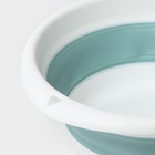 Таз складной «Флекс», 5.5 л, 32.5×33×4.5 см, морская волна - Фото 5