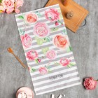Полотенце кухонное «Этель. Пионы», 40×73 см, 100% хлопок, саржа 190 г/м² - Фото 1