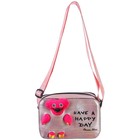 Сумка детская на молнии, 6х11х13 см, регулируемый ремень, розовый МИКС - фото 21975224