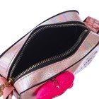 Сумка детская на молнии, 6х11х13 см, регулируемый ремень, розовый МИКС - фото 24524273