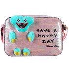 Сумка детская на молнии, 6х11х13 см, регулируемый ремень, розовый МИКС - фото 21975218