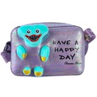 Сумка детская на молнии, 6×11×13 см, регулируемый ремень, фиолетовый, МИКС - фото 21975230 Сумка детская на молнии, 6×11×13 см, регулируемый ремень, фиолетовый, МИКС - фото 21975230