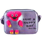 Сумка детская на молнии, 6×11×13 см, регулируемый ремень, фиолетовый, МИКС - фото 21975232 Сумка детская на молнии, 6×11×13 см, регулируемый ремень, фиолетовый, МИКС - фото 21975232