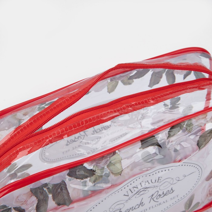 Косметичка на молнии, цвет красный 32796