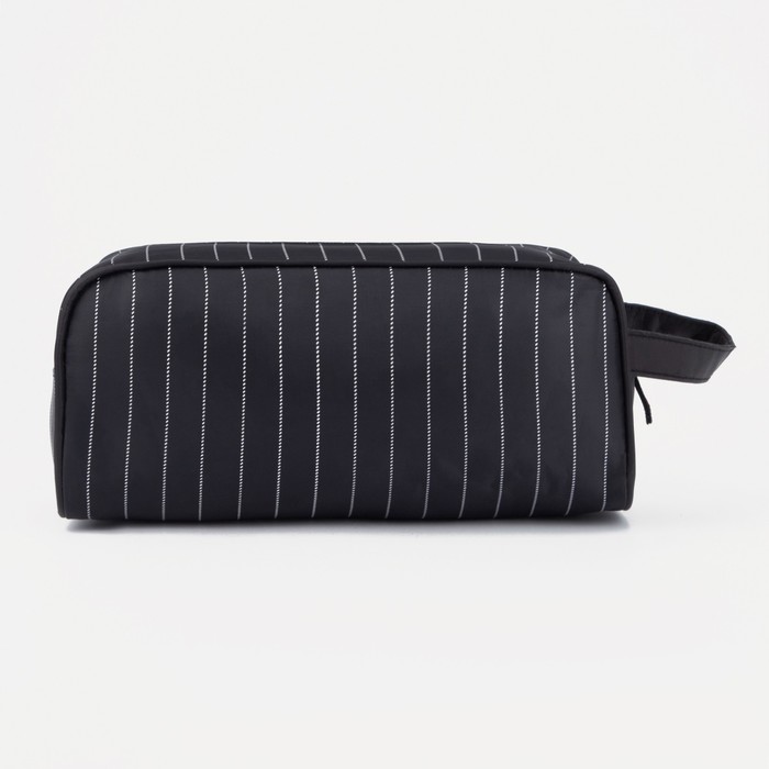 Косметичка на молнии, наружный карман, цвет чёрный 32801