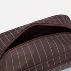 Косметичка на молнии, наружный карман, цвет коричневый - Фото 3
