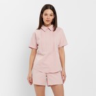 Костюм женский (рубашка, шорты) MINAKU: Enjoy цвет розовый, размер 48 - фото 319225651