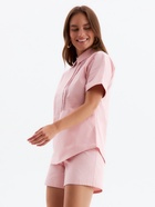 Костюм женский (рубашка, шорты) MINAKU: Enjoy цвет розовый, размер 44 - фото 21975466